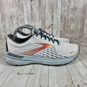 Brooks Adrenaline GTS 21 Women's Running Shoes White Coral Blue Size 9
